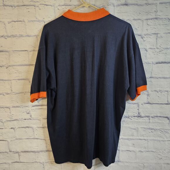 Vintage 90s Chicago Bears The Edge Polo Shirt Men Size XL Blue Short Sleeve - Picture 3 of 5